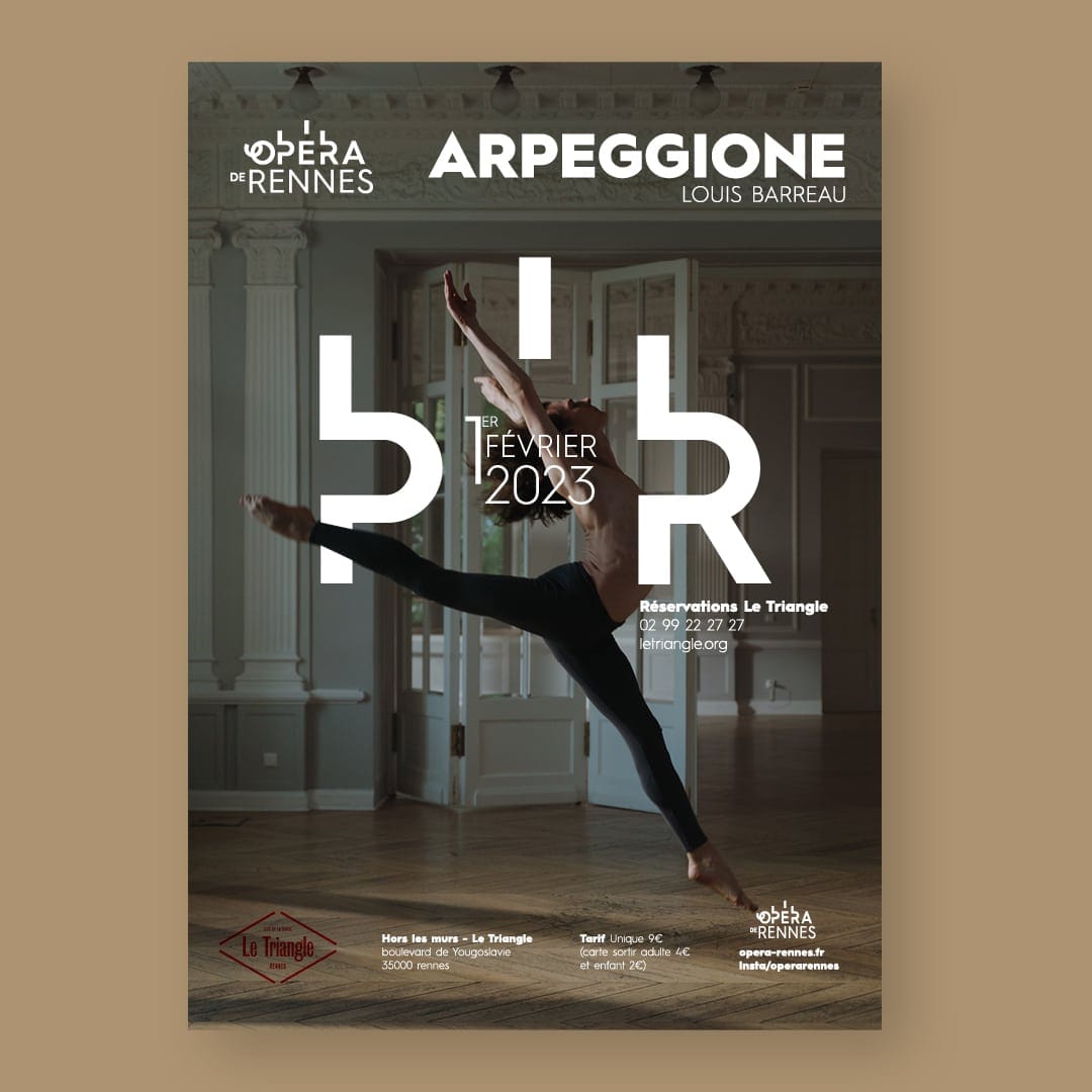 Mise en page d'une affiche pour un ballet d'opéra de Rennes