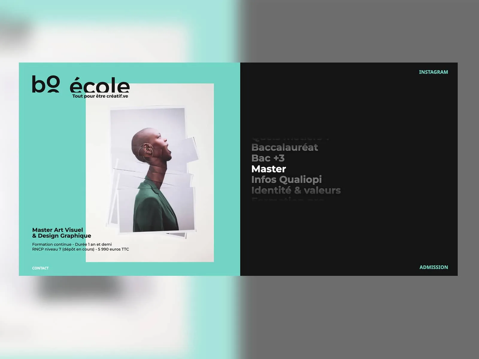 couverture avec une création graphique de bo école