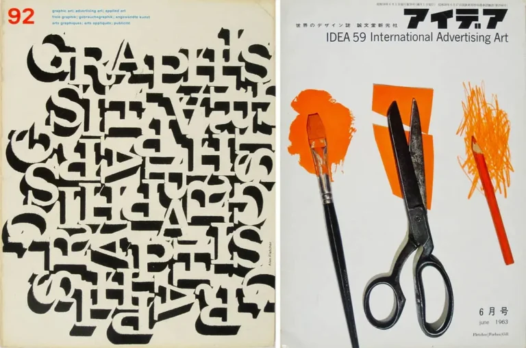 Couverture du magazine Idea 59 de 1963, conçue par Alan Fletcher.
