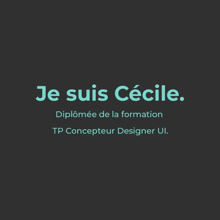 Portrait de Cécile, diplômée de la formation TP Concepteur Designer UI chez bo école.