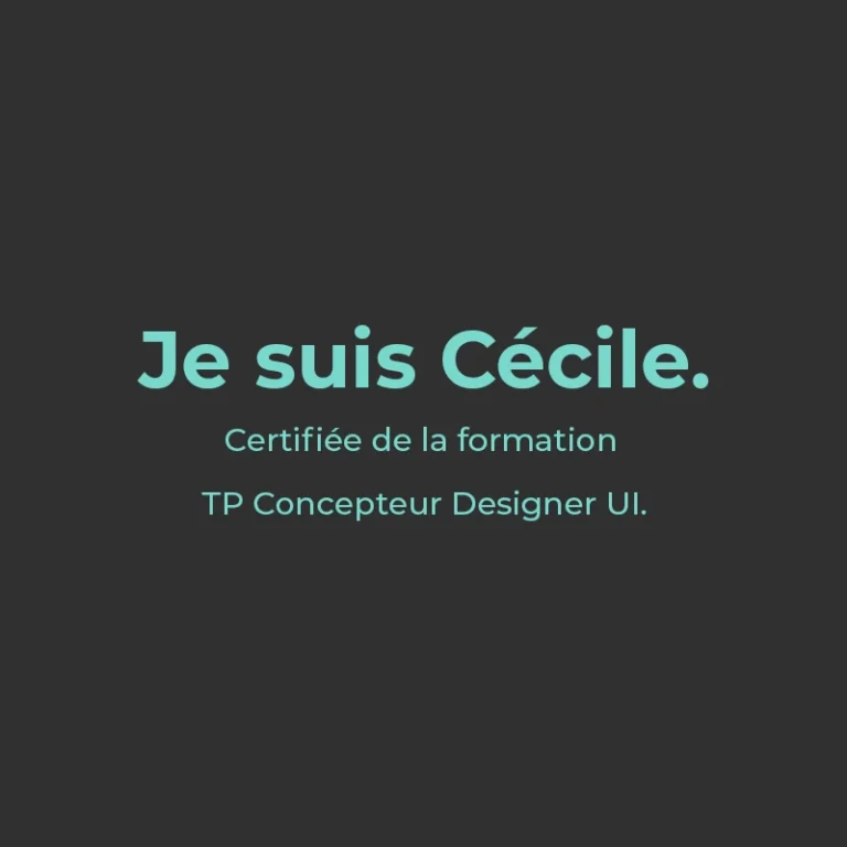 Témoignage Cécile, certifiée Concepteur Designer UI bo école promotion 2024