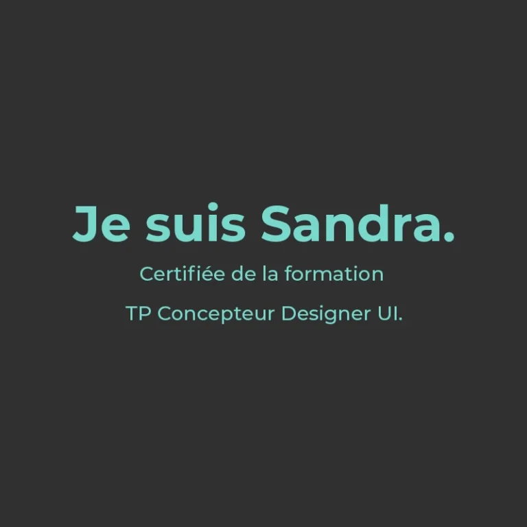 Témoignage Sandra, certifiée Concepteur Designer UI bo école promotion 2025