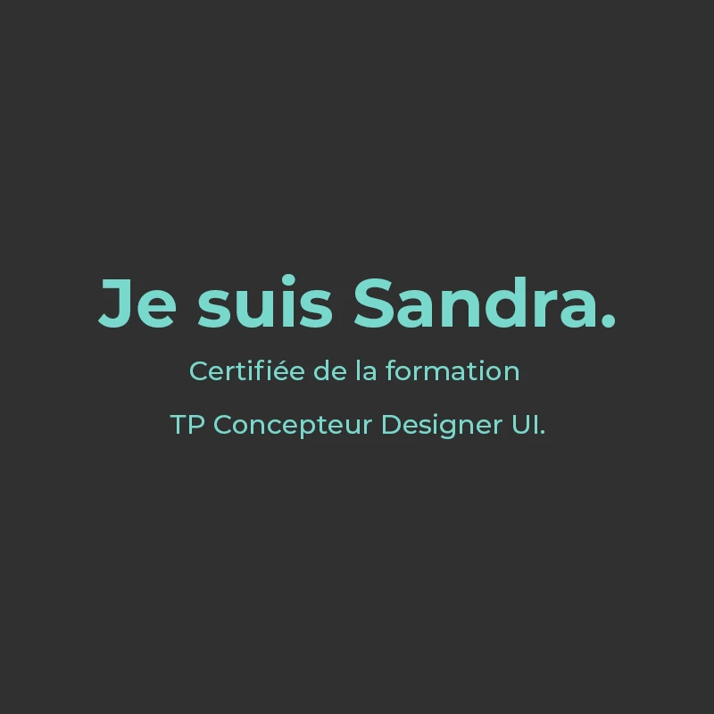 Témoignage Sandra, certifiée Concepteur Designer UI bo école promotion 2025