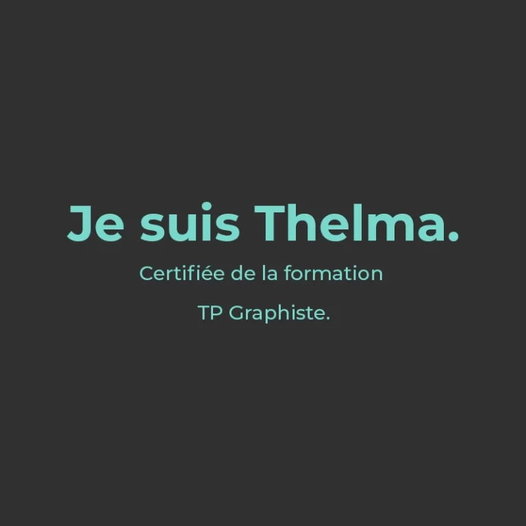 Témoignage Thelma, certifiée TP Graphiste bo école promotion 2025