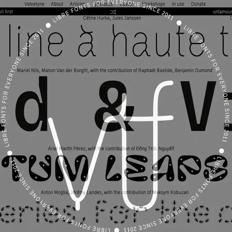 Comparatif des licences typographie graphisme : exemple de la fonderie open source Velvetyne.