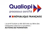 Logo Qualiopi - Atteste de la certification qualité de l'organisme de formation bo école.