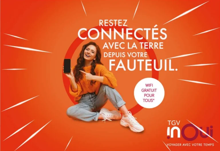 Déclinaison d’affiche publicitaire TGV INOUI, réalisée par Benjamin, graphiste formé chez bo école